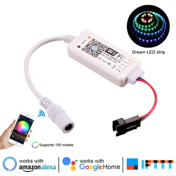 Wifi LED Smart Controller LED RGB Controller Pentru WS2811 2812 RGB LED Strip Lumini Compatibil Cu Alexa Google Asistent IFTTT
