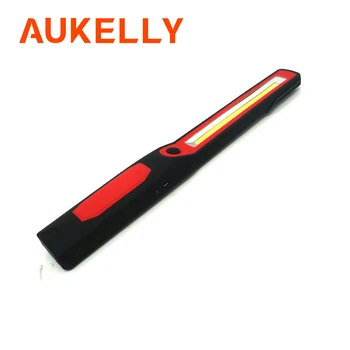 Aukelly USB cu LED-uri Lanterna COB Slim Lumina de Lucru Reîncărcabilă Magnetic Agățat Cârlig Portabil Reflectoarelor Masina Repararea Bar TorchLamp