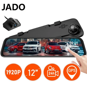 JADO G840S Fața 1296P Spate 1080P 12-inch Auto Dvr Camera Lentile de Conducere Recorder Video de Bord Cam 24 de Ore Masina din Spate Vedere aparat de Fotografiat