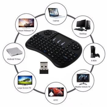 AMOBSAT i8 Tastatura mini Tastatură engleză Touchpad-ul de Jocuri de noroc Muti-funcție Wireless Mini Tastaturi pentru PS3, HTPC Smart TV Box 18576