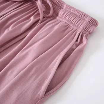 Culoare Solidă Pijama Femei, Cu Maneci Scurte De Somn Top + Pantaloni Modal Pijamale Două Seturi De Piese De Sex Feminin Pijamale Casual Plus Dimensiune Homewear