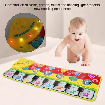 Pian Mat Animale Drăguț Portabil Pentru Copii Pian Muzical Mat Tastatură De Pian Jucărie De Educație Timpurie Pătură (Fără Baterie)