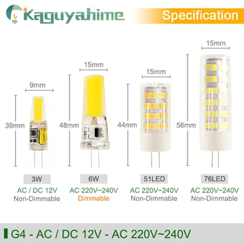 Kaguyahime 10BUC/LOT LED G4 G9 Bec E14 flux luminos Lampă AC/DC 12V 220V 3w 5w 7w 9w Mare Luminoase G4 bec G9 LED lumina Reflectoarelor Candelabru