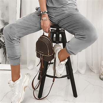 2021 Femei De Moda Solid Pantaloni De Catifea De Primăvară Elegant Talie Mare Doamna Pantaloni Lungi De Toamnă Buzunar Moale Pantaloni Sweatpant Streetwear