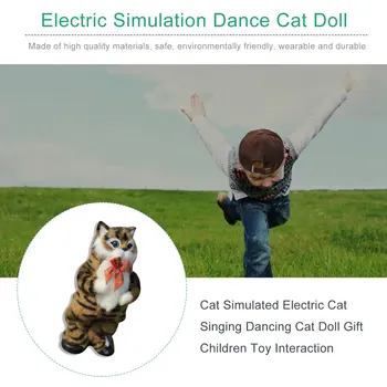 Drăguț Simulare Pisica Galben Electric Cat Cântând Și Dansând Pisica Papusa Cadou Pentru Copii Jucarii Interactive Cadou De Ziua De Nastere 186670