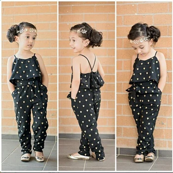 Noua Moda pentru Copii Haine de Fete Salopete de Bumbac, fără Mâneci în formă de Inimă fetițe Romper Vara Haine Copii 2-7 Ani