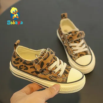 Babaya Copii Pantofi Pentru Fete Adidași 2019 Primăvară De Moda Noua Copii Panza Pantofi Baieti Toamna Student Casual Pantofi Leopard