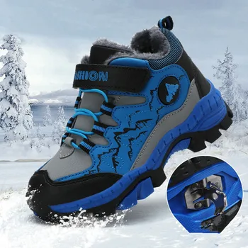 Noua Moda de Iarna Cizme de Zapada Copii Băieți Fete de Moda rezistent la apa Caldă Pantofi Adolescenți Non-Alunecare de Alpinism Adidași UE 30 - 40