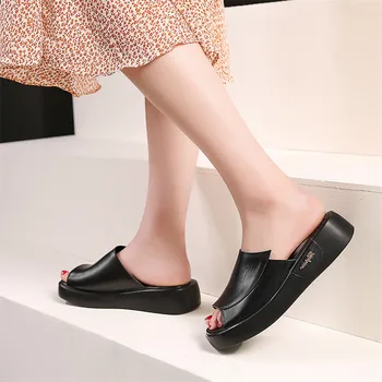 FEDONAS 2020 Vara Noi, Originale, din Piele Femei Sandale de Moda Clasic Superficial Tocuri inalte Pantofi Casual Femeie Petrecere de Bază Pantofi