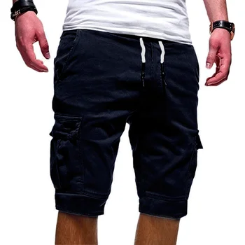 Covrlge Bărbați pantaloni Scurți de Vară 2019 Nou Casual Culoare Solidă pantaloni Scurți Genunchi Lungime Multi-buzunar de Bărbați pantaloni Scurți 7 Culori MKX042