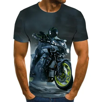 2020 Cool racing driver T-shirt de vară de moda topuri motocicleta grafic T-shirt 3D stilul punk bărbați T-shirt plus dimensiune streetwear