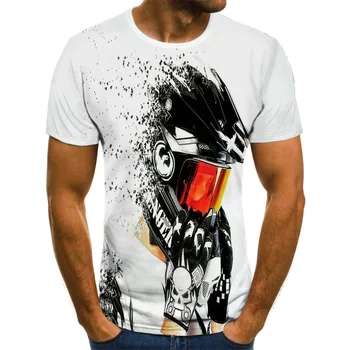 2020 Cool racing driver T-shirt de vară de moda topuri motocicleta grafic T-shirt 3D stilul punk bărbați T-shirt plus dimensiune streetwear