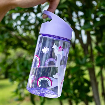 Toursun design de marcă BPA gratuit 360ml portabil sănătos tritan plastic copii paie sporturi de apă potabilă sticla