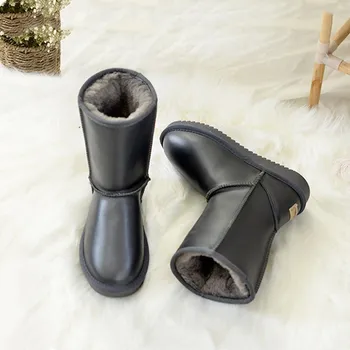 Moda noua doamnelor cizme de zapada genuine piele de vacă din piele rezistent la apa mediu de vițel cizme de iarna cizme calde pantofi femei 18867