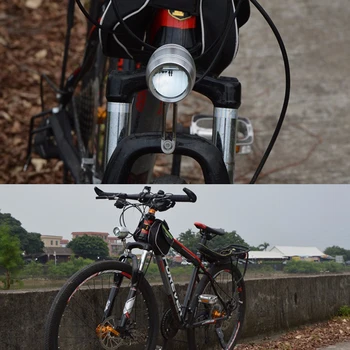 Bicicleta noua Fata Șef de Lumină Lampă Pentru Dinam HUB Cu Rearlight Cablu Luminos Compact Picătură de Transport maritim