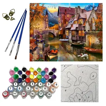 Pictura de numere Hobby Set Vopsele și Pensule Incluse 40x50cm Încadrată
