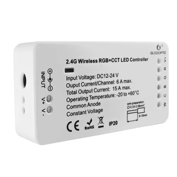 2.4 G Wiress ZIGBEE Controler cu LED-uri RGBW RGB+CCT 15A DC12V-24V Dimmer Banda Led Driver Smart Wifi, ZIGBEE Caseta Controller