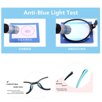 Rotund Albastru Lumină Copii Ochelari Optice Cadru 2020 Copii Fete Băiat de Calculator Transparent Blocarea Anti Reflexie UV Ochelari de vedere 189191