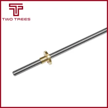 T8*8 mm șurub de plumb Imprimantă 3D piese cu Alamă cupru Piuliță trapezoidală șurub de plumb de Plumb de 2 mm Lungime 200/250/300/350/375/400/450/500