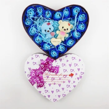 Desene animate drăguț pisică de pluș, jucării umplute animale copil jucării forma de inima cutie cadou creativ Ziua îndrăgostiților ziua de absolvire cadouri
