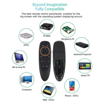G10 2.4 G Vocea Aer Mouse-ul Zbura Mouse-ul IR de Învățare Funcția de Control de la Distanță de Lucru Cu Android Box TV Controller
