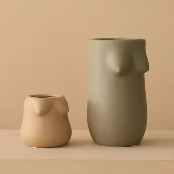 Nordic Moda Retro Home Accesorii Decor Abstract Corpului Feminin Art Vaza Ceramica Artizanat, Ornamente Living Pavilion
