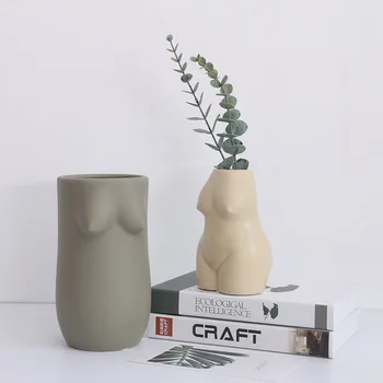 Nordic Moda Retro Home Accesorii Decor Abstract Corpului Feminin Art Vaza Ceramica Artizanat, Ornamente Living Pavilion