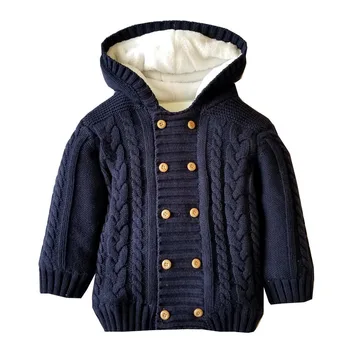 Haina de iarna fata de copil nou-născut jachete calde copil copil haina de iarna pentru copii haine de tricotat pentru copii geaca cu gluga din catifea haine pentru copii 190246