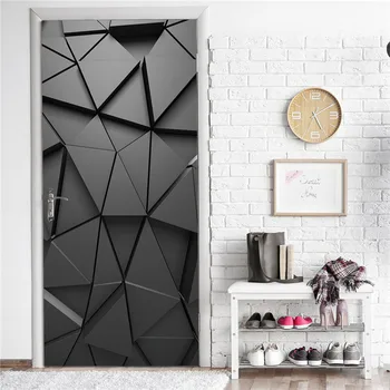 Peisaj 3D Ușa Autocolant Pentru Camera de zi Dormitor PVC Tapet rezistent la apa Pentru Frigider DIY Renovare Adeziv Poster Pentru Usi