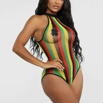 Femei dintr-O bucata Bikini Vara pe Plaja Rainbow de Culoare 2019 Nou costum de Baie cu Dungi de Costume de baie Costum de Baie Bikini Costum Beachwear