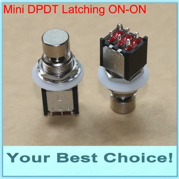 5pcs/Lot Mini DPDT Blocare PE/de PE Chitara Efect Push Buton Calc Pedala Comutator de Picior