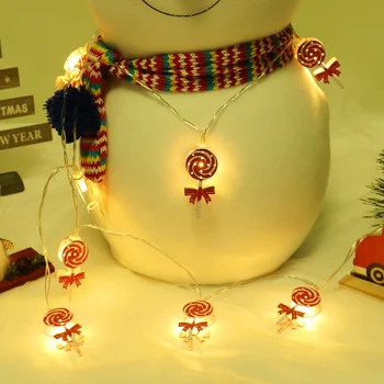 Ghirlanda de craciun cu LED-uri Lumini Șir Crăciun Fericit Decoratiuni Pentru Casa Ornament de Crăciun Anul Nou Decor 2021 Nanvidad Xmas