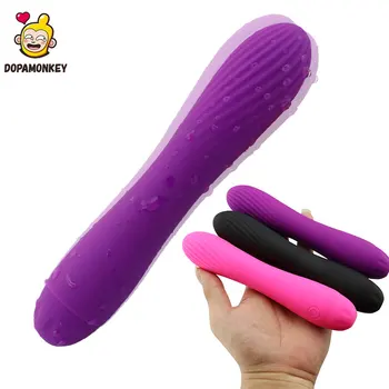 DopaMonkey Silicon Moale Baghetă Magică 10 Viteza Vibrator USB reîncărcabilă Jucarii Sexuale pentru Femei penis artificial Clitoris G spot Stimula Vibrator