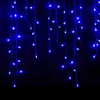 Crăciun Ghirlanda LED-uri Cortina Sloi de gheață Șir Lumina 220V 4.5 m 100Leds Interior Picătură a CONDUS Partidul Grădină Scenă în aer liber Decorative de Lumină