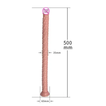 50cm lung de silicon vibrator cu ventuza scară de pește textura realistă penisul jucarii sexuale pentru femei butt plug anal dildo sex-shop
