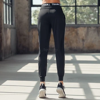 2019 Moda Casual, Pantaloni de Trening-Side Stripe Femei Vrac Talie Elastic Imbracaminte Femei Pantaloni Noi Fundul femme pantaloni