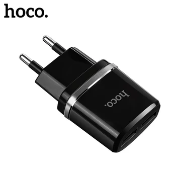 HOCO C12 Universal Dual USB Încărcător de Perete Încărcător UE Plug Portabil pentru iPhone 11 XS Max Xr Samsung Xiaomi Încărcare Adaptor Dublu