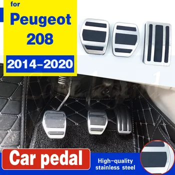 Auto-Styling din Oțel Inoxidabil Interior Masina Pedale Auto Pedala Capac Protecție pentru Peugeot 208 - 2020 Piese de Frână, de Accelerație