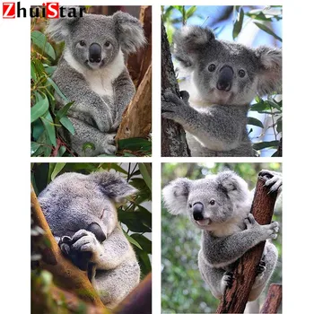 5D DIY Diamant Tablou Drăguț Koala cruciulițe Piața Diamant Pictogramă Animal Diamant Broderie Stras Mozaic Decor Acasă ZWQ