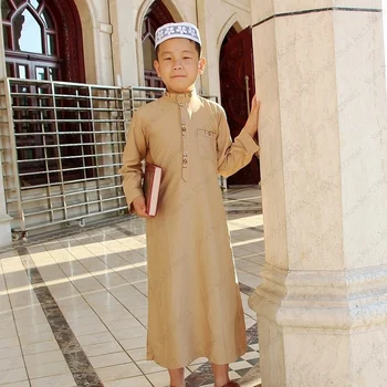 Copii Jubba Echipa Musulman Halat Rochie Lunga Islamic Caftan De Îmbrăcăminte Rochii De Mireasa Eid Rugăciune Copii Haine Băiat Rochie Arabe Kurta Haine