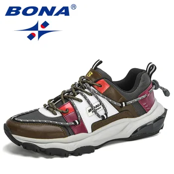BONA 2020 New Sosire Pantofi sport Bărbați Respirabil în aer liber, Pantofi de Sport de Om Ușor Adidași Confortabil Încălțăminte sport