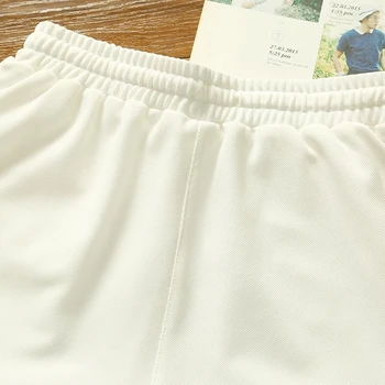 Vara Solidă Talie Elastic pantaloni Scurți Tipărite Haine Albe, pantaloni Scurți Bărbați Stil Japonez Poliester Funcționare Sport pantaloni Scurți pentru Bărbați Casual