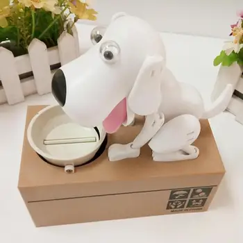 1buc Robotic Câine Caseta de Bani a Băncii Automată a Furat Monede pusculita de Bani de Economisire Cutie de Bancnote Pusculite Cadouri Copil Jucărie Salvarea Băncilor