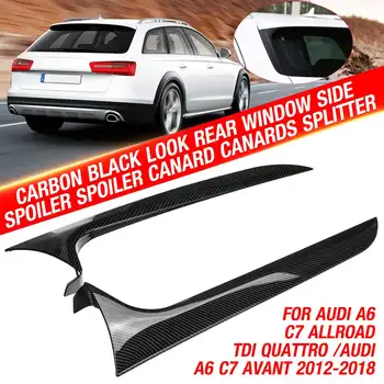Negru de fum Uite-Spate, Geam Lateral, Spoiler Spoiler Canard Canards Splitter Pentru Audi A6 C7 TDI Allroad Quattro pentru Avant 2012-18