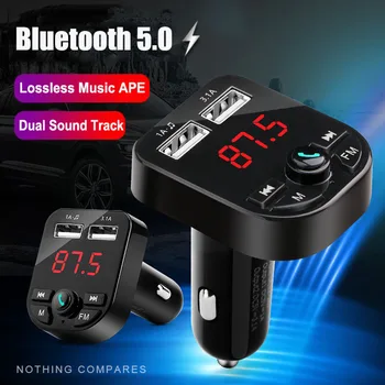 V5.0 Radio Fm Auto Cu Mp3 Player Bluetooth Suport Format Mp3, Wav Plastic Car Mp3 Player Cu Bluetooth Fără Fir Transmițător Fm 20037