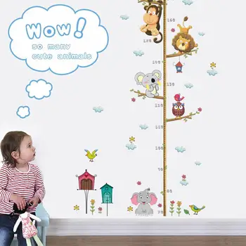 Măsurarea înălțimii Autocolante de Perete Animale Desene animate Decalcomanii de Perete pentru Copii Camera Copilului Pepinieră Decor(22
