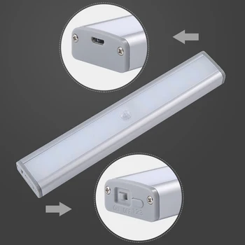Smart 30 LED umane inducție lumina de control ultra-subțire de încărcare USB lumina de noapte dulap de perete dulap lampa cabinet de lumină