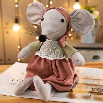 42CM Drăguț Balet Mouse-Jucarii de Plus Minunat Dressing Pânză Animal Mouse-ul Păpuși de Pluș Moale Copilul Degetul Jucarii Cadouri de Ziua de nastere