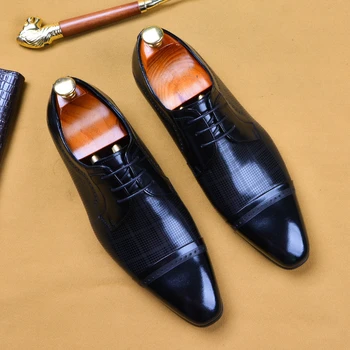 Barbati din piele pantofi casual de afaceri rochie de banchet costum pantofi barbati de brand bocanc nunta pantofi oxford pentru barbati negru 2020