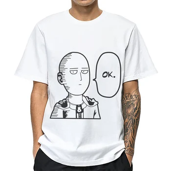 Un Om Pumn Saitama OK pentru Bărbați T-shirt Vrac OK Naruto Japoneză T Camasa Barbati Casual Eroul Meu mediul Academic Modifica Deku Barbati Tricou